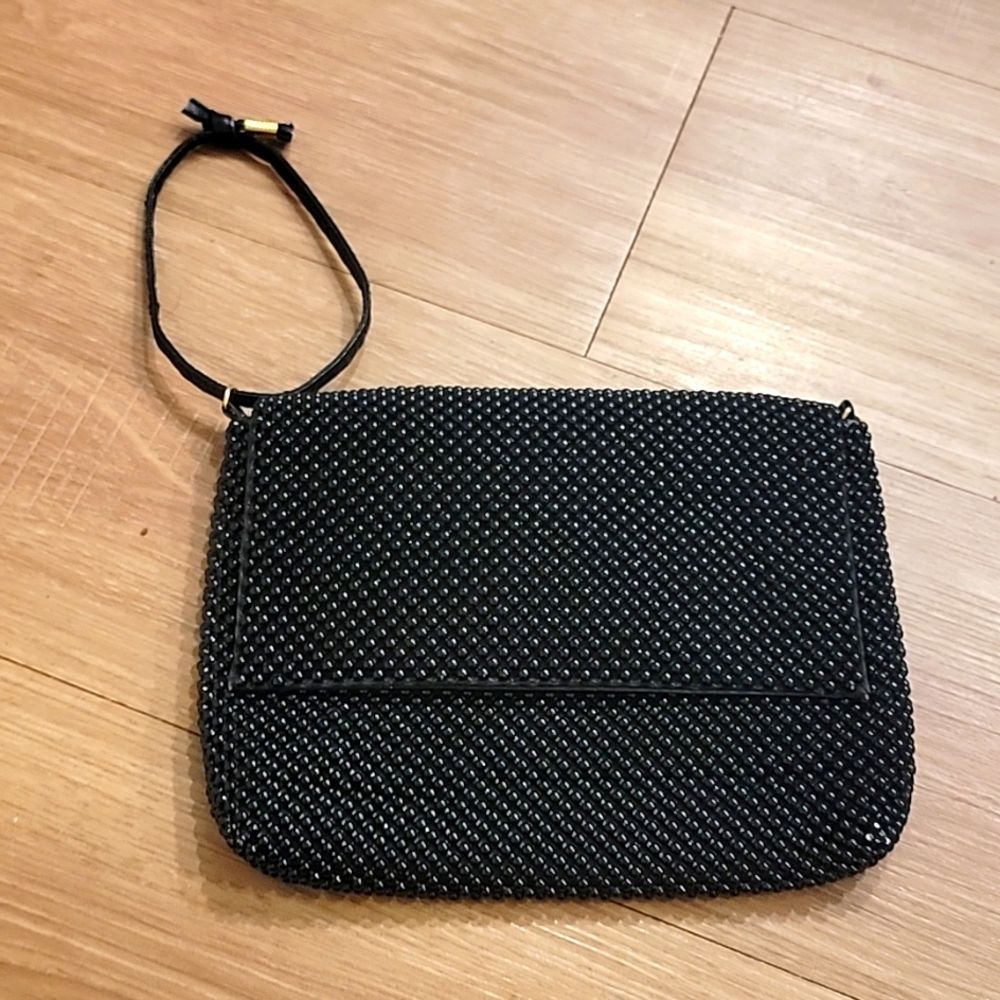 Vintage Black Beaded Mini Bag with a little sparkle